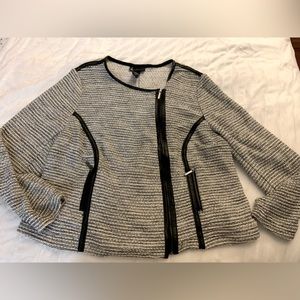 Lane Bryant metallic tweed jacket